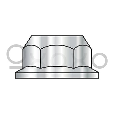 Oxoxo M12-1.75 Din 6923 Metric Class 10 Hex Flange Nut Non Serrated Zinc Bake ROHS, 500PK 429050