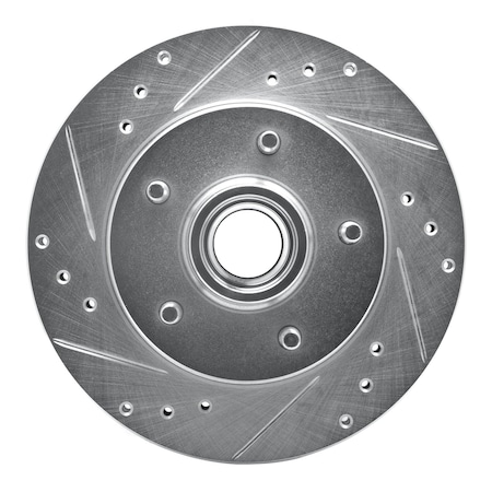 Dynamic Friction Co DFC Brake Rotor - Drilled and Slotted - Silver 631-47013L