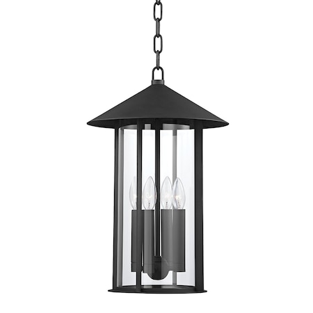Troy Lighting Long Beach 4 Light Lantern 13 In. Textured Black F1913-TBK