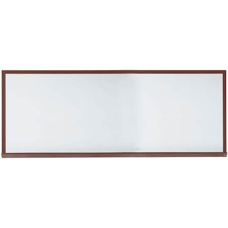 Aarco Architectural High Performance White Porcelain Markerboard w/ Wood Grained Aluminum Trim 420WWD48120