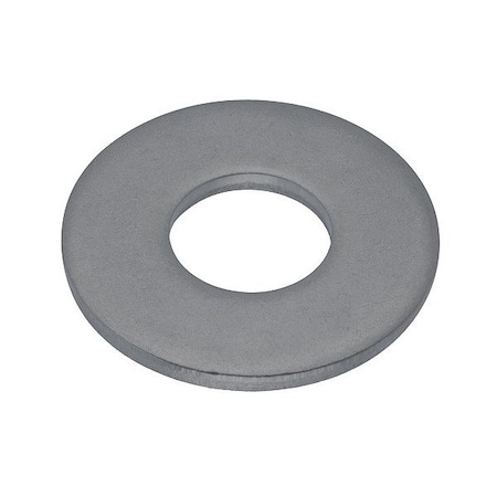 Zoro Select Flat Washer, For Screw Size 1/2 in , PVC Not Applicable Finish, 10 PK WASB12RPVC