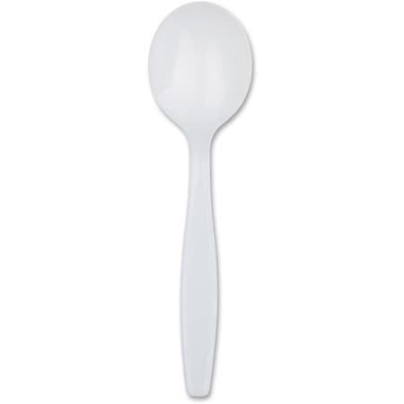 Dixie Plastic Cutlery, Heavyweight Soup Spoon, White, 1000PK SH217