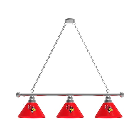 Holland Bar Stool Co Illinois State 3 Shade Billiard Light, Chrome Fixture BL3CHIllStU