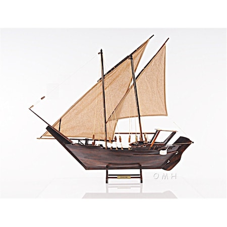 Old Modern Handicrafts 3D Model - Dhow Medium L77 Boat - 30.5 x 5 x 26.5 in. B080