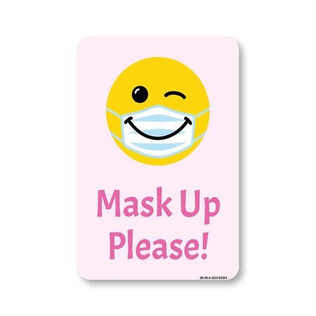 Signmission Public Safety Sign, Mask Up Please!, 14in X 10in Aluminum Sign, 10" W, 14" L, Mask Up Please! OS-NS-A-1014-25354
