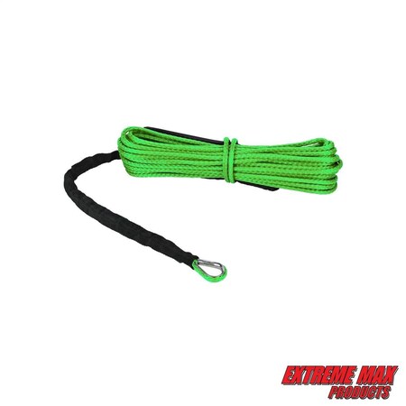 Extreme Max 5600.3224 "The Devil's Hair" Synthetic ATV / UTV Winch Rope - Lime Green 5600.3224