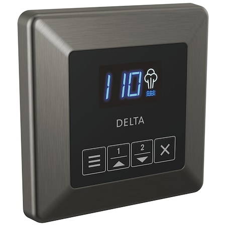 Delta Universal Showering Components Square Steam Control In Lumicoat Black Stainless EP103309KSPR