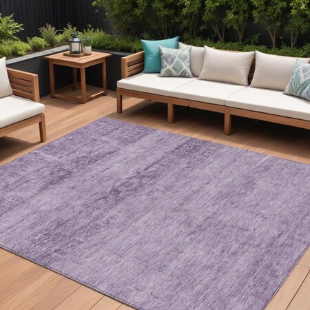 Homeroots 10' X 14' Plum And Purple Medallion Washable Indoor Outdoor Area Rug 616129