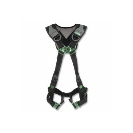 Msa Safety V-FLEX, Full-Body Harness, Back D-Ring, XL, QC Chest/Leg Buckles, Leg/Shoulder Padding 454-10239981
