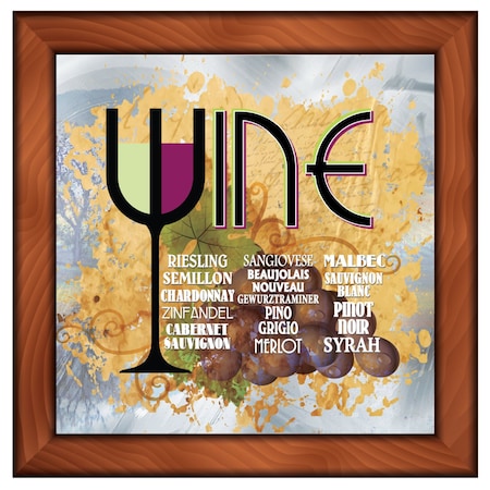 Se-Kure Luxe Vintage Wine List with Printed Frame 23 x 23 ZVWL2323