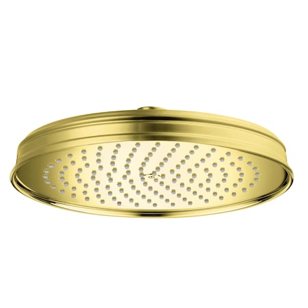 Axor Montreux Showerhead 240 1-Jet, 1.75 GPM in Brushed Gold Optic 28374251