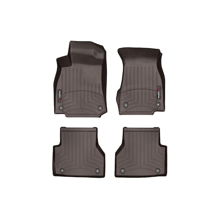 Weathertech Cocoa  Front and Rear Floorliners - Over The Hump, 2025 Dodge  Ram Truck 1500 4718911-4714284