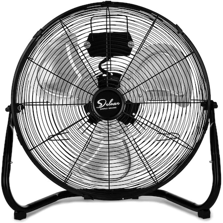 Edendirect 20 in. 3 Speed Black Floor Fan for living room ZR-HIFANXFLOOR20