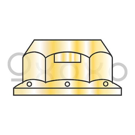 Oxoxo 5/8-11 Regular Flange Top Lock Hex Nut Grade G Zinc Yellow, 300PK 526223