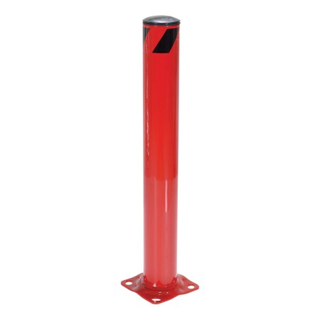 Vestil Steel Pipe Safety Bollard, 36 x 4-1/2, Red BOL-36-4.5-RED