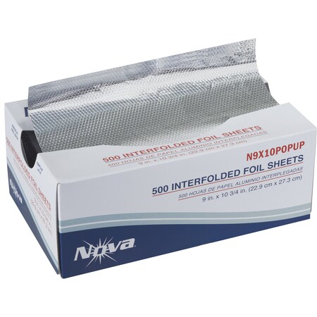 Non-Branded Aluminum Foil Pop-Up Sheets - 9 x 10 3/4in, 500PK AFS0910