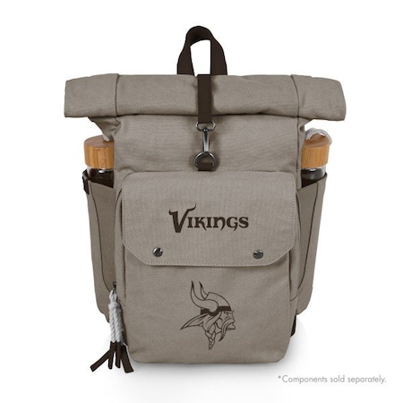 Picnic Time Family Of Brands NFL Minnesota Vikings - Carmel Roll Top Picnic Backpack Cooler 529-00-105-184-2