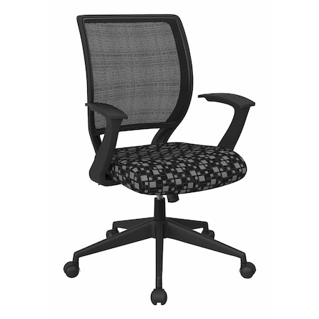 Office Star Products EM Series Screen Back Task Chair with "T" Arms, City Park Domino EM51022N-K107