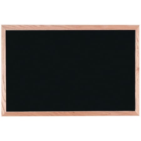 Aarco Neon Marker Board, Black Neon Marker Board w/ a Solid Red Oak Frame, Size 24''Hx36''W BOC2436NT