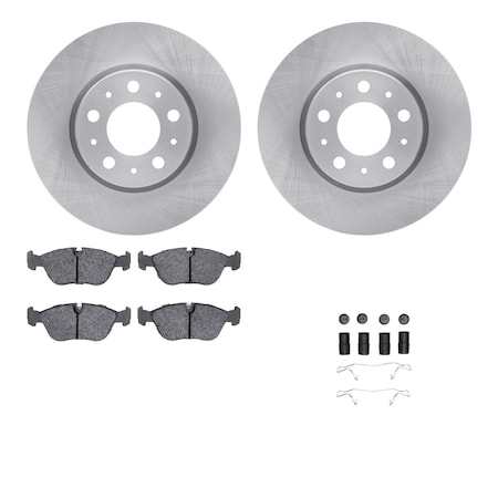 Dynamic Friction Co DFC Brake Rotor with 5000 Brake Pads and Hardware Kit 6512-27170