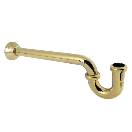 Kingston Brass 1-1/4 in. P-Trap with Bell Flange, 18 in. Length, 18 Gauge, Polished Brass CC5182