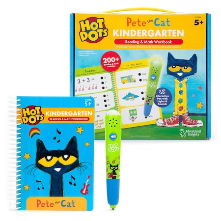 Educational Insights Hot Dots Pete the Cat Kindergarten Reading & Math 2456