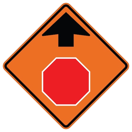 Sign Solutions Usa Traffic Sign, 18 in Width, Aluminum Sign, Diamond DUS06WZO1818W3-1