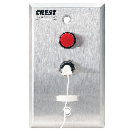Crest Healthcare Pullcord Station, for Edwards, 2 3/4 in W 7753C