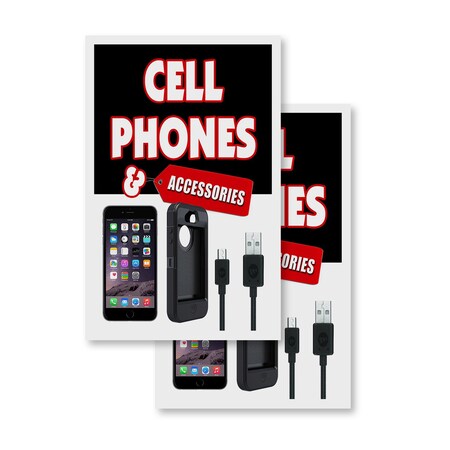 Signmission Cell Phones & Accessories, Vinyl Decals Only 24 Inch x 36 Inch, Vinyl Decal, 2PK DSB-2436-2PACK-Cell Phones & Accessories