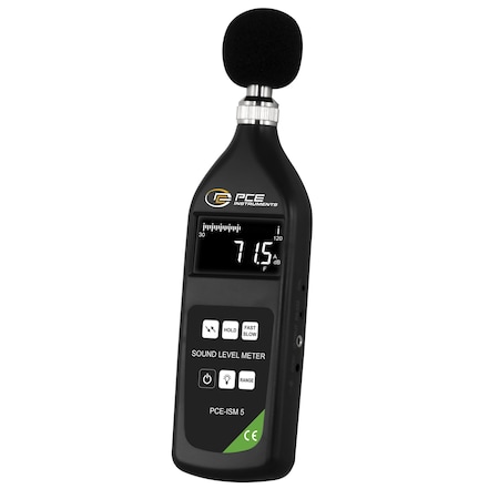 Pce Instruments Impulse sound level meter, 20-130 dB with A/C/Z weighting, pulse mode and RS-232 PCE-ISM 5