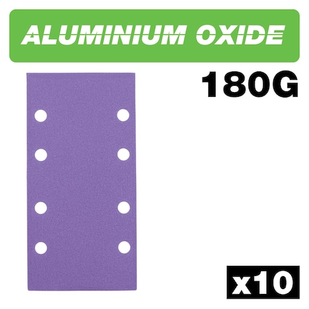 Trend Aluminum Oxide 1/3 Sheet Sanding Sheets, 180 Grit, Pack of 10, AB/THD/180A, 10PK U*AB/THD/180A