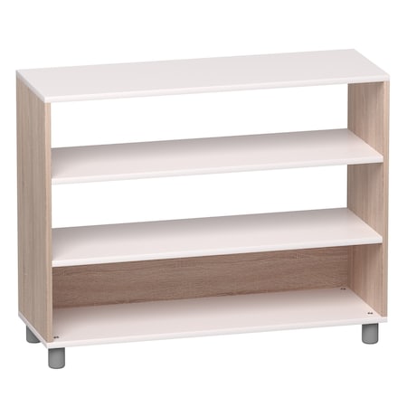 Beleduc By Playwell Palermo Mid-Height Wood Shelf - 3-Layer Partly Open Storage Unit 846036