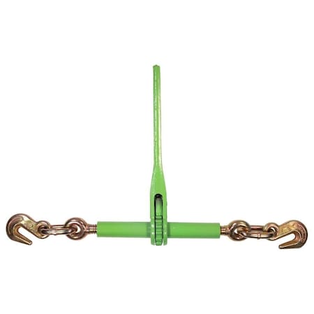 Mytee Products 5/16in-3/8in Hi-Viz Green Ratchet Chain Binder, 5/16in Grab Hook & 1/2in Slip Hook CBRS516-SG