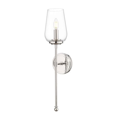 Z-Lite Dominique Polished Nickel 1 Light Wall Sconce 2012-1S-PN