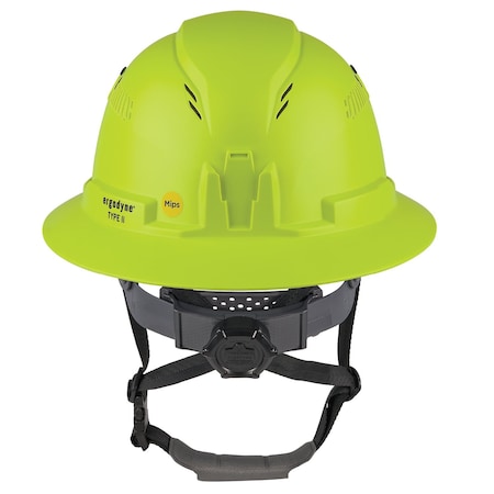 Ergodyne Lime Class C Type 2 MIPS Full Brim Safety Helmet 8964-MIPS