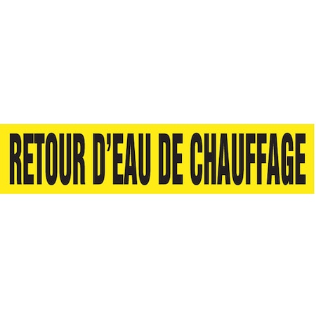 Accuform FRENCH PIPE MARKER RETOUR D ft EAU DE CRPK391STB