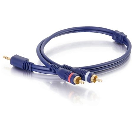 C2G 50FT VELOCITY&TRADE; ONE 3.5MM STEREO MALE TO TWO RCA STEREO MALE Y-CABLE 40617