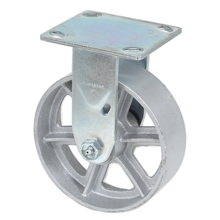 Vestil Semi Steel Rigid Caster 6 In. x 2 In. 1,200 Lb. Capacity Silver CST-VE-6X2MA-R