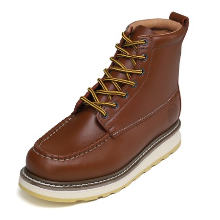 Handpoint Men's 6 in Leather Slip Resistant Durability Soft Toe Work Boots, 8 H84994EE-8