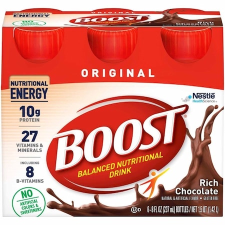 Boost Oral Supplement Original Rich Chocolate Flavor Liquid 8 oz. Bottle, 24PK 00041679675366