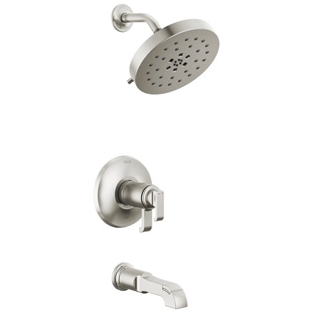 Delta Tetra 17T Series Tub Shower Trim In Lumicoat Stainless T17T489-SS-PR