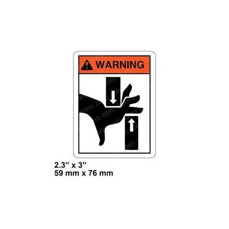 Yale REPLACEMENT DECAL, PINCH WARNING 519440800