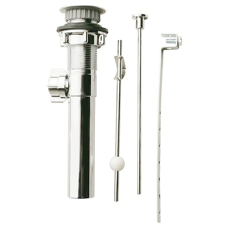 Plumb Pak Lavatory Pop-Up Assembly, 1-1/4 in Connection, Plastic, Chrome PP22070