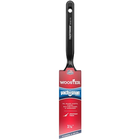 Wooster 1-1/2" Angle Sash Soft, White China Bristle, Paint Brush, Plastic Handle Z1121-1 1/2