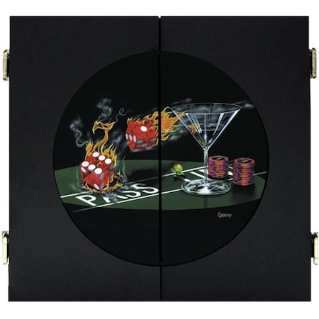 Gfancy Fixtures Praying For Seven Dartboard Cabinet GF1668751
