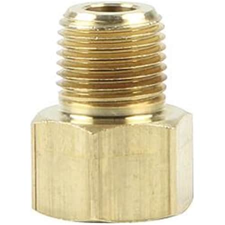 Allstar Performance 0.12 in. NPT Male to 0.43 in.-24 Inverted Flare Female Adapter Fittings, Natural, 4PK ALL50121