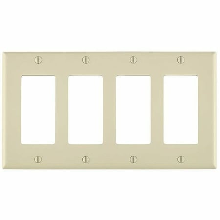 Leviton Wallplates 4 Gang Dec Wlplt Nylon La 80412-NT