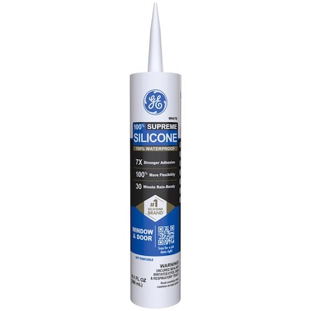 Ge GE Supreme White Silicone Window and Door Sealant 10.1 oz 2814819
