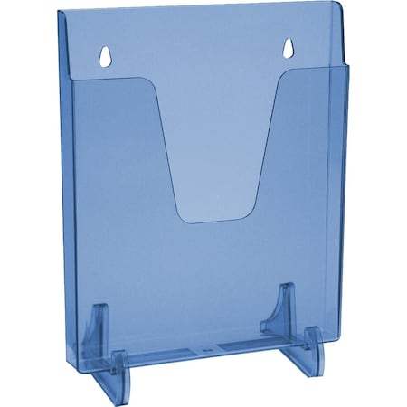 Acrimet Pocket File Holder Vertical Brochure Display (Wall or Countertop, Letter, Clear Blue) 863.2