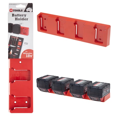 48 Tools Battery Holder, 13.25 in L, 18 V BH-MIL-RED-04
